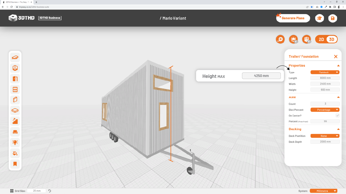 Shell Height Max